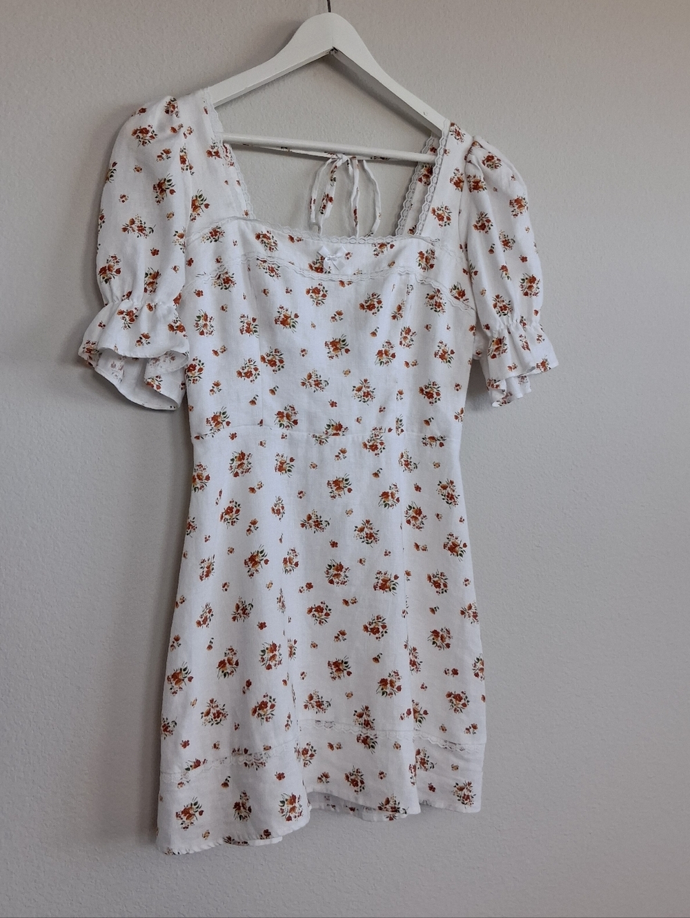Reformation Evianna Linen Mini Dress In Lara Floral - Picture 5 of 16